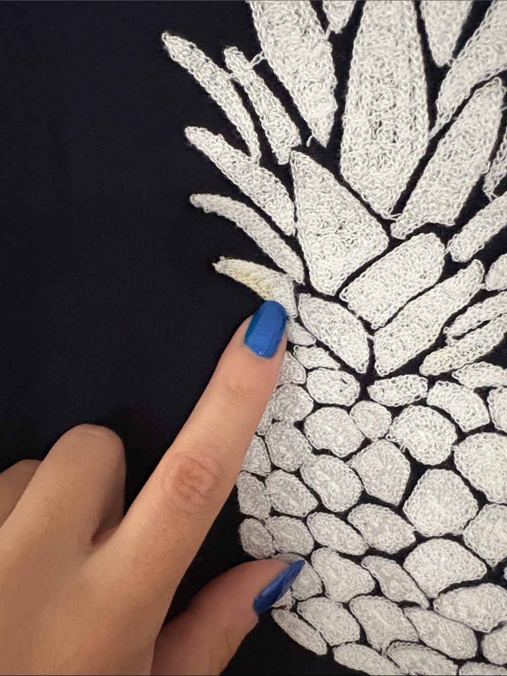 J. Crew Navy Sweater with White Pineapple Graphic - Picture 3 of 5